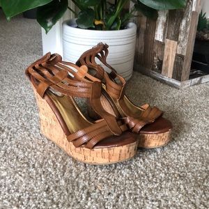 Cork Brown Wedges